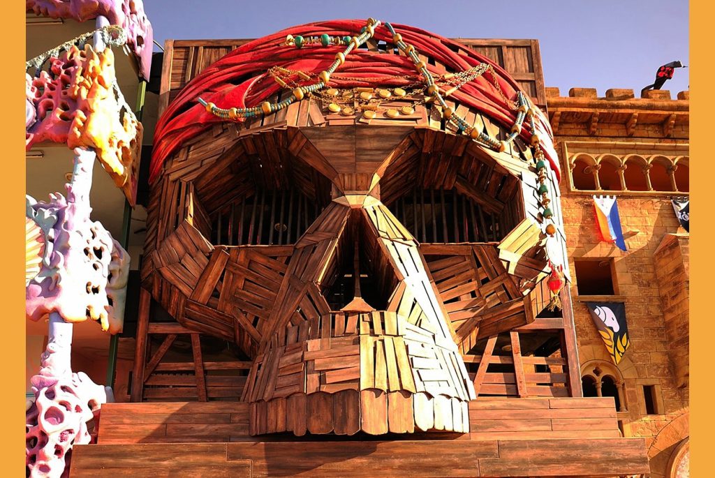 La calavera del Pirates Village Apartments