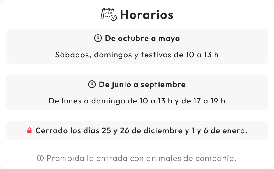 Los horarios del Castillo de San Juan