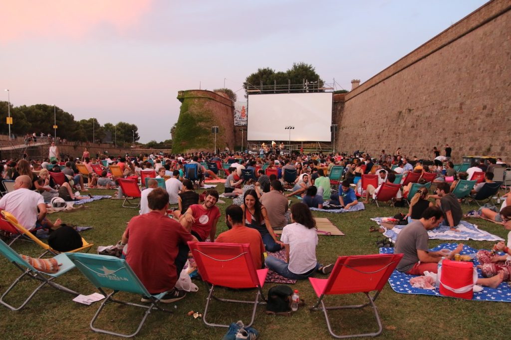 Cinema a la fresca en Montjuïc