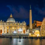 Saint Peter Basilica in Rome at Christmas